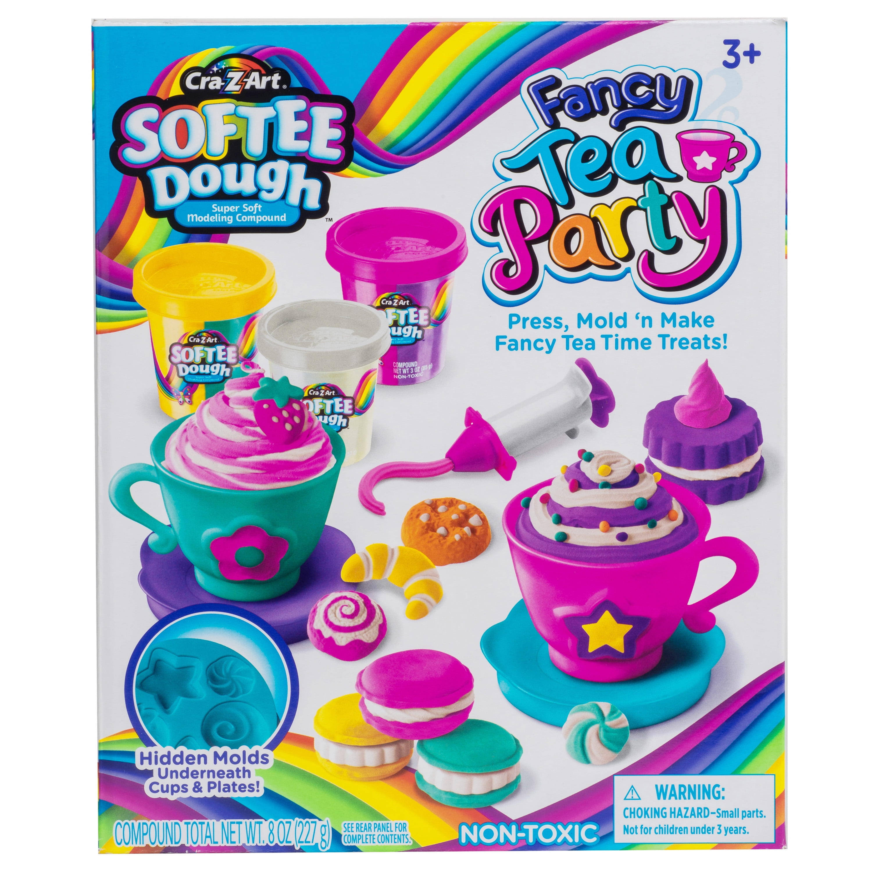 Cra-Z-Art Softee Dough Fancy Tea Party Multicolor Dough Set, Ages 3 and up
