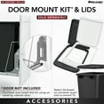 thumbnail image 3 of Rev-A-Shelf Double Pullout 35 qt. Trash Can for Kitchen, White, RV-18PB-1, 3 of 7