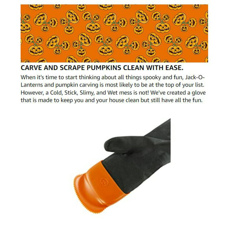 Halloween Moments Pumpkin Glove Scraper Cleaning & Carving Kit - Adult