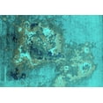 thumbnail image 1 of Ahgly Company Indoor Rectangle Oriental Turquoise Blue Industrial Area Rugs, 5' x 7', 1 of 4