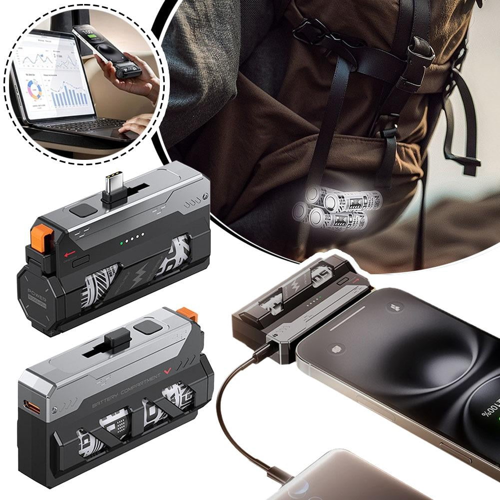 Capsule Pop-up Power Bank, 5000mAh, PD20W, Swappable Battery, with Charging Case, for iPhone/Android