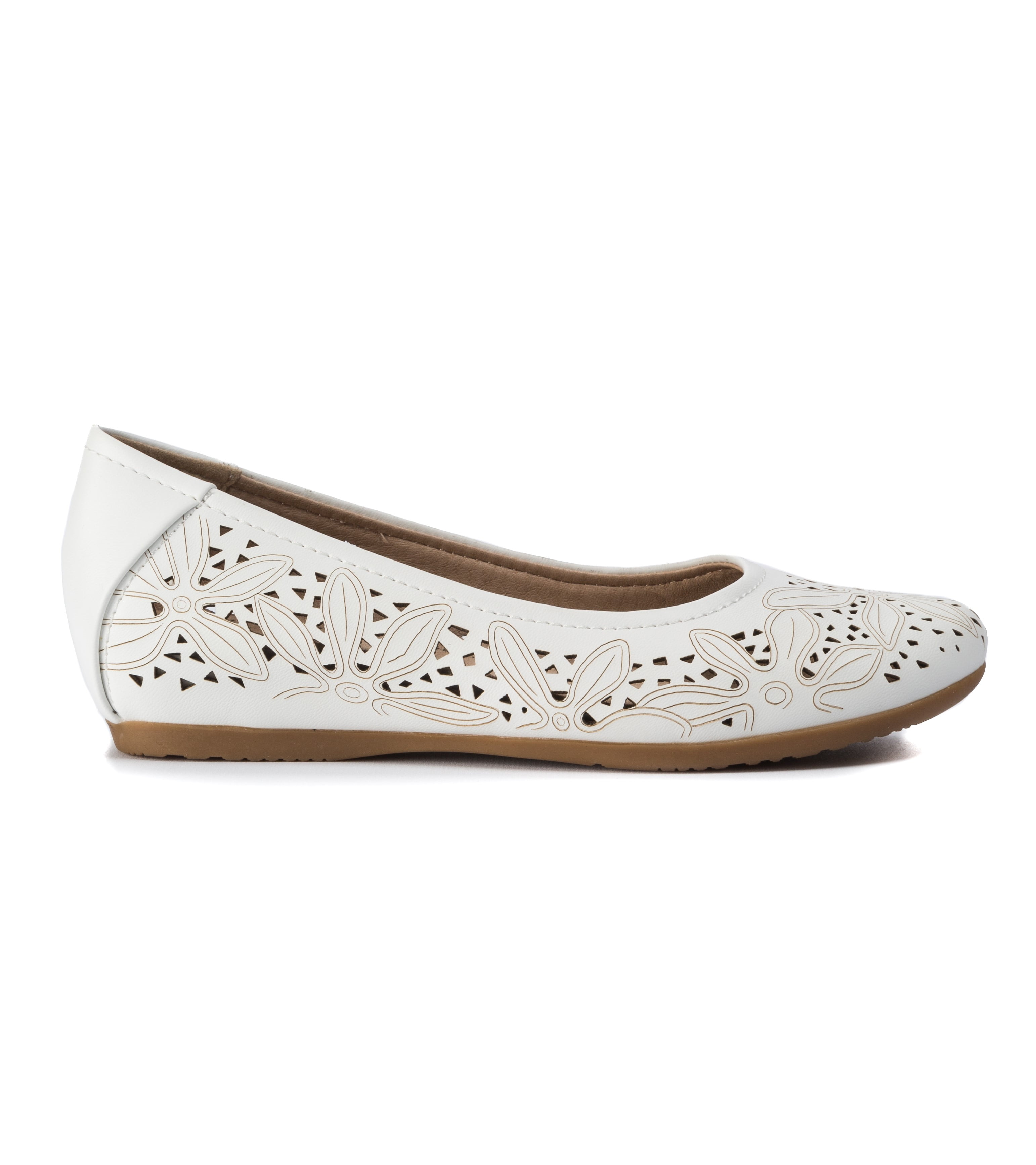 BareTraps - Women's Bare Traps Mariah Ballet Flat White Polyurethane 9 ...