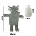 thumbnail image 2 of Premium Classic Rubber Hot or Cold Water Bottle with Cute Stuffed Animal Cover (1Liter), 2 of 5