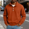 thumbnail image 2 of LTTVQM Mens Polo Long Sleeve Shirt Button Basic Solid Color Polo Shirt Classic Loose Casual Collared Shirts T-Shirt Saffron XL, 2 of 6