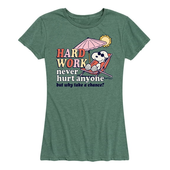 Peanuts - Hard Work - Women's Short Sleeve Graphic T-Shirt