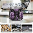 thumbnail image 6 of Yayeee Ashtray with Lid for Cigarette Smokeless Stainless Steel Home Ash Holder, Black Roses, 6 of 7