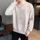 thumbnail image 3 of Sudadera con cuello redondo y parte superior azul para hombre, ropa para hombre, sin capucha, cuello redondo, estilo coreano, estética, oferta de bienvenida, 3 of 5