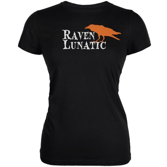 Halloween Raven Lunatic Black Juniors Soft T-Shirt - X-Large