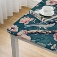 thumbnail image 4 of HAOXIT  Table Cover  Premium Decorative  Rectangle Tabletop Tablecloths Washable Kitchen, Party, Wedding &amp; Camping - Peacock Utopia - Deep Sea 40*40, 4 of 7