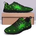 thumbnail image 4 of St Patricks Day Shoes for Women Breathable Running Sneakers Men Green Four Leaf Clover Shoes for Irish Festival Gift Black Size 4, 4 of 5