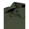 thumbnail image 4 of Men's Classic Fit Long Sleeve Wrinkle Resistant Button Down Premium Dress Shirt (Olive, 4XL), 4 of 4