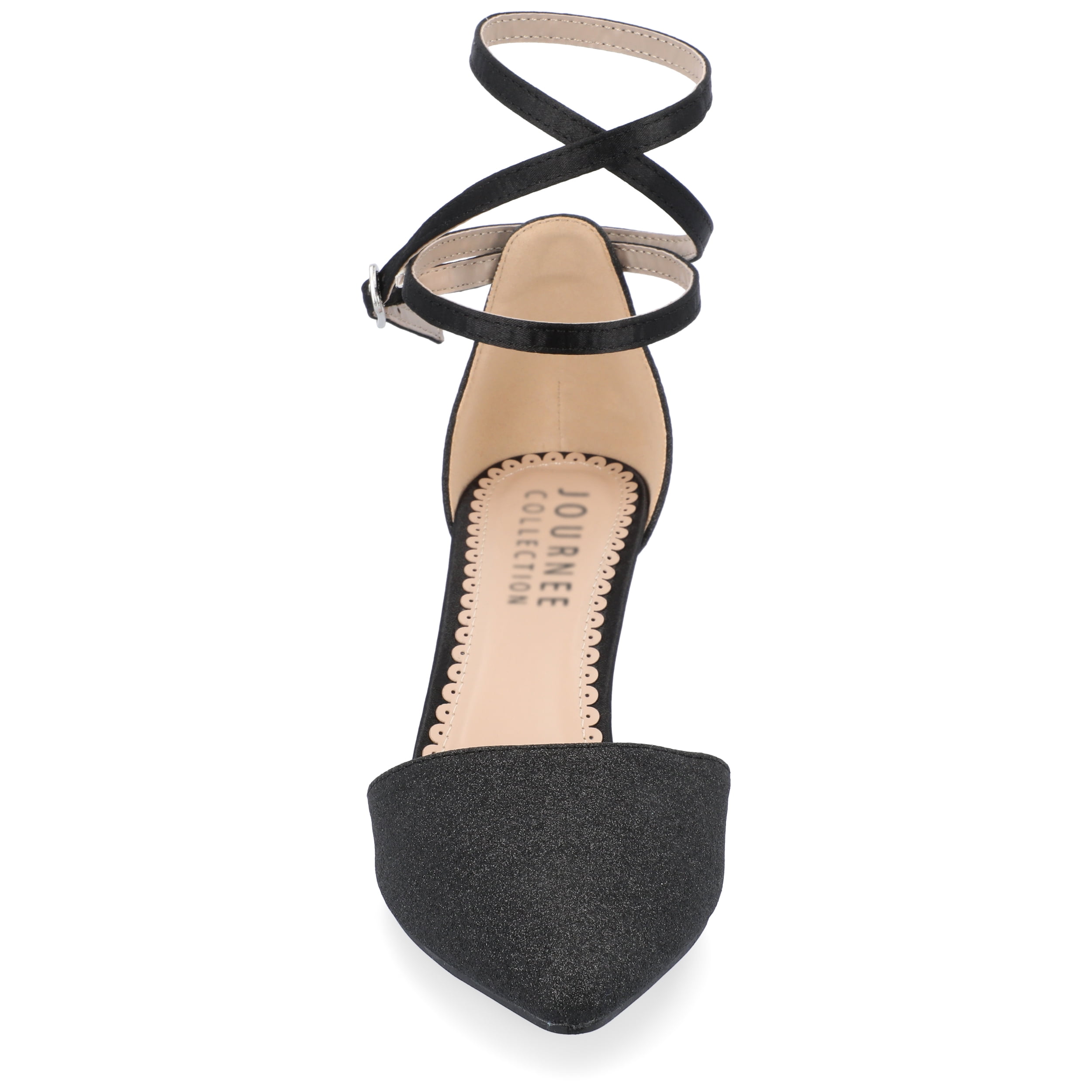 Journee Womens Luela Pointed Toe Mid Heel Evening Pumps