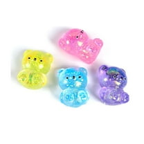 Tarmeek Cute Bear Squishies Toys, 1 Pack Rubber Fidget Squeeze Toys, Ultra-Soft Decompression Sensory Stress Relief Toys, Christmas Gifts for 3 4 5 Year Old Kids,Xmas Stocking Stuffers(Random color)