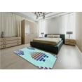 thumbnail image 4 of Ahgly Company Indoor Rectangle Patterned Slate Blue Grey Blue Area Rugs, 2' x 5', 4 of 6