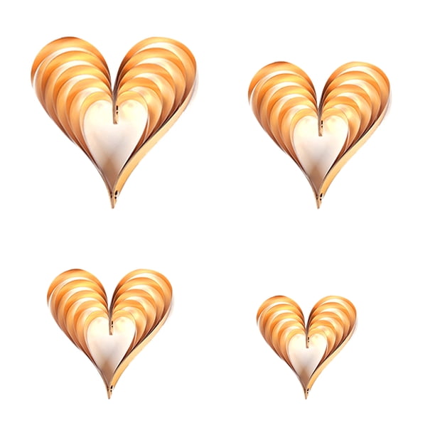 Wosthever 1 Juego de decoraciones de corazón, adorno colgante romántico, colgante de escena de corazones estéreo único Simple, suministros para Kits de decoración para fiestas Dorado Wosthever HA059997-03