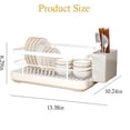 thumbnail image 2 of Kitchen Sink Dish Drying Rack: Drying Dish Rack, 2025 New Multifunctional Dish Rack with Drainer Tray, Chopstick Holder, and Wine Glass Rack, Dish Drainers for Kitchen Counter (Gold), 2 of 9