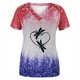 thumbnail image 4 of Blusa de manga corta con cuello en V informal para mujer a la moda, camisetas de verano Fridja zx3385, 4 of 5