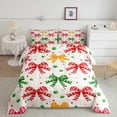 thumbnail image 2 of Manfei Cute Cartoon Bowknot Full Size Comforter Sets,Colorful Bow Tie Bedding Comforter Set,Red Green Beige Bedding Sets For Girl,Breathable Home Decor Reversible,3-Piece, 2 of 8