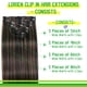 thumbnail image 3 of Extensiones de cabello humano real LORIEN con clip, 35 cm y 80 g, 3 of 6
