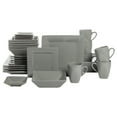 thumbnail image 2 of 10 Strawberry Street Nova Square 40 Piece Stoneware Dinnerware Set, Gray, 2 of 12