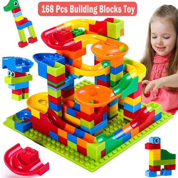 BESTSKY 168 Pcs Building Blocks for Kids 4-8 Years Old,Classic Building Toys Stacking Set,Colorful Kids Blocks Set Education Assembly Toy,Toddler Building Block Creative Toys for Boys & Girls