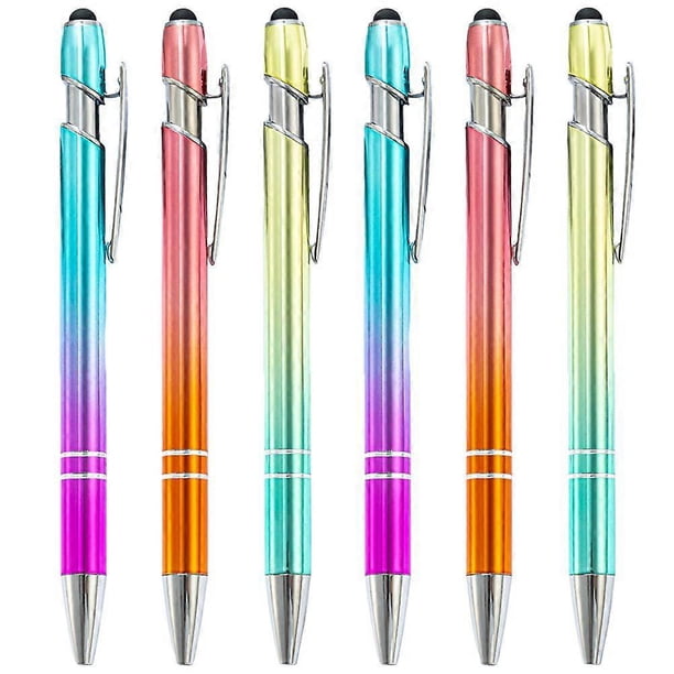 6pcs Portable Writing Pens Multi-use Ballpoint Pens Student Pens School Pens Office Accessory
