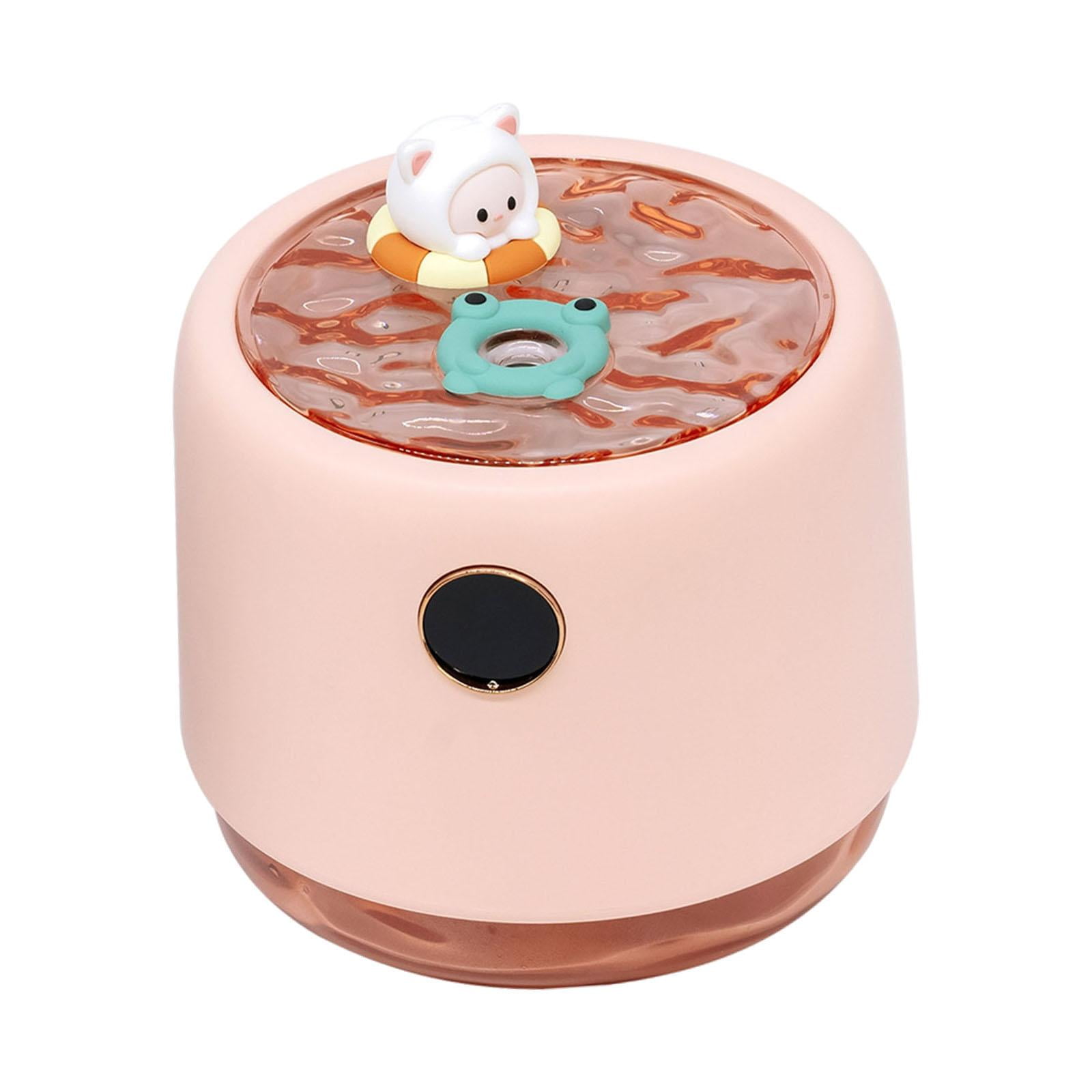 Fancyes Air Humidifier Essential Oil Bedroom Housewarming Gift Auto Off Switch 3 Modes LED Lights SPA Nursery Aroma Pink