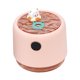 thumbnail image 1 of Humidificador de escritorio para interiores con 3 modos de luz ambiental y difusor de aceites esenciales. Rosa, 1 of 9