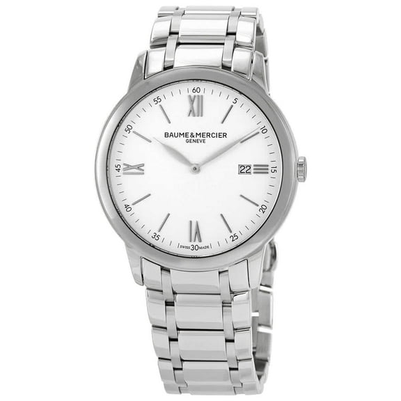 Baume et Mercier Classima Quartz White Dial Men's Watch 10526