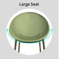 thumbnail image 5 of 2xhome Set of 2 Mid-Century Modern Tropical Weather-Resistant Plastic Indoor Outdoor Side Chairs, Egg-Shaped Accent Lounge Chairs with Perforated Seat Design for Patio, Balcony, Living Room, Sunroom, 5 of 11