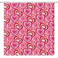 thumbnail image 2 of Valentine''s Day Shower Curtain Pink Heart Love Couple Sweetheart Romantic Fabric Bathroom Decor Curtain with Hooks,Pink, 2 of 6