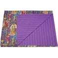 thumbnail image 3 of Handblock Multi Floral Print Handmade Cotton Kantha Quilting Throw Blanket Hippie Queen/King Size Bohemian Block Kantha Quilt With 2 Pillow Cover, 3 of 4