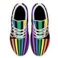 thumbnail image 2 of Unisex Rainbow Sneakers, LGBT Shoes for Men Women Lightweight Breathable Running Shoes White Size 9, 2 of 7