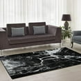 thumbnail image 2 of La Dole Rugs black white abstract long runner 3x10 hallway (2'7" x 9'10", 80cm x 300cm), 2 of 5