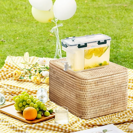 

3.5L Cold Kettle With Faucet In Refrigerator Large Capacity Storage For Fruit Juice Dispenser With Top And Spigot Fruit Teapot Lemonade Bucket