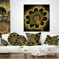 thumbnail image 4 of Designart Dark Yellow Flower Rounded Petals - Floral Throw Pillow - 18x18, 4 of 5