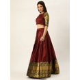 thumbnail image 4 of Parvdi Lehenga Choli With Dupatta Indian Style Wedding Party Wear Woven Design Stitched Silk Lehenga & Stitched Silk Blouse With Dupatta, 4 of 7