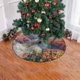 thumbnail image 2 of FMSHPON Forest Autumn Fog Xmas Christmas Tree Skirt Stand Mat for Holiday Party Decoration Indoor Outdoor 36 inches, 2 of 3