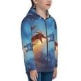 thumbnail image 5 of Kdxio Red And Blue Fire Dragon A Pattern Kids Boys Girls Zip Up Hoodie 3D Printed Hooded Sweatshirt Hoody Coat with Pocket 7-12 Y-Small, 5 of 6
