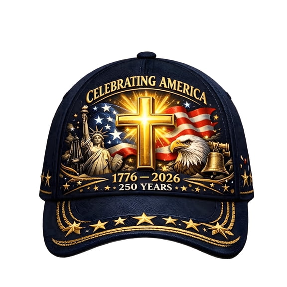 250th Anniversary Baseball Cap, Celebrate America’s 250th Birthday 1776-2026, Embroidered “Celebrating America” Hat for Patriotic Events, Durable and Stylish for Parades and Daily Wear