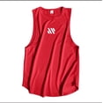 thumbnail image 3 of USNSM Men's Summer Tank Top Beach Vacation Sport Muscle Shirt Sleeveless Basics Trendy Muscle Shirts Round Neck Tank Tops Red XL, 3 of 4