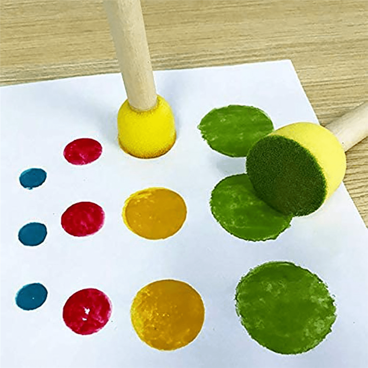 180 Pieces of Round Paint Foam Sponge Brush Set Painting Tools, Brush Set, Suitable for Children Handicrafts