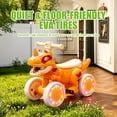 thumbnail image 4 of Xuanlur Dinosaur Balance Bike for 1-3 Year Olds, Toddler Bike with EVA Tires, Light-Up Wheels, Baby Bike with Music & Mist Spray Effects, Dinosaur Ride on Toy, Perfect First Birthday Gift, Yellow, 4 of 7