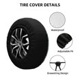 thumbnail image 2 of Sikiie bead tree winter PVC Leather Spare Tire Wheel Cover Spare Tire Cover, for Car Truck SUV Camper Trailer Universal Fit(14-17in)-14 inch, 2 of 6