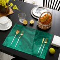 thumbnail image 3 of Green Marble Placemats Set of 6, Modern Farmhouse Gradient Abstract Fluid Art Placemats for Dining Table, Place Mats for Kitchen Tabletop, Waterproof Wipeable Dining Table Mats Set, 3 of 9