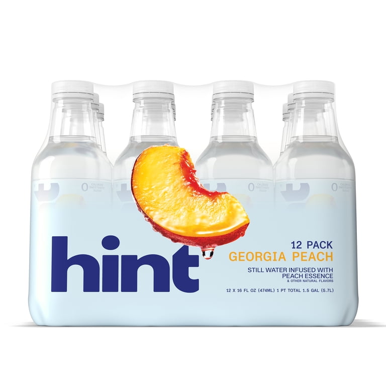 Hint Georgia Peach Flavored Water, 16 fl oz Bottles, 12 Pack photo 8