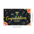 thumbnail image 3 of Black Background with Golden Medical Elements Congratulate Nurse Banner Party Decorations Photography Props Backdrop for Nurse Graduation Celebrations Nurse Appreciation Events Nursing School Parties, 3 of 4