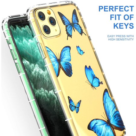 Iphone 11 Case Clear Cute Butterfly Design Flexible Bumper Tpu Soft Rubber Silicone Girl Women Cover Protective Phone Cases For Iphone 11 Blue Butterflies Walmart Canada