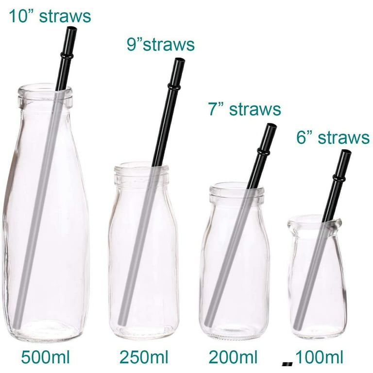 Dakoufish 11 inch Clear Reusable Thick Tritan Plastic Drinking Straws Extra Long for 24oz & 40oz Mason Jar Tumblers,Dishwasher Safe,Set of 12 Pcs