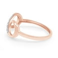 thumbnail image 3 of AFFY 0.05CT Natural White Diamond Accent Infinity Ring For Women in 14K Rose Gold over Silver-5, 3 of 7